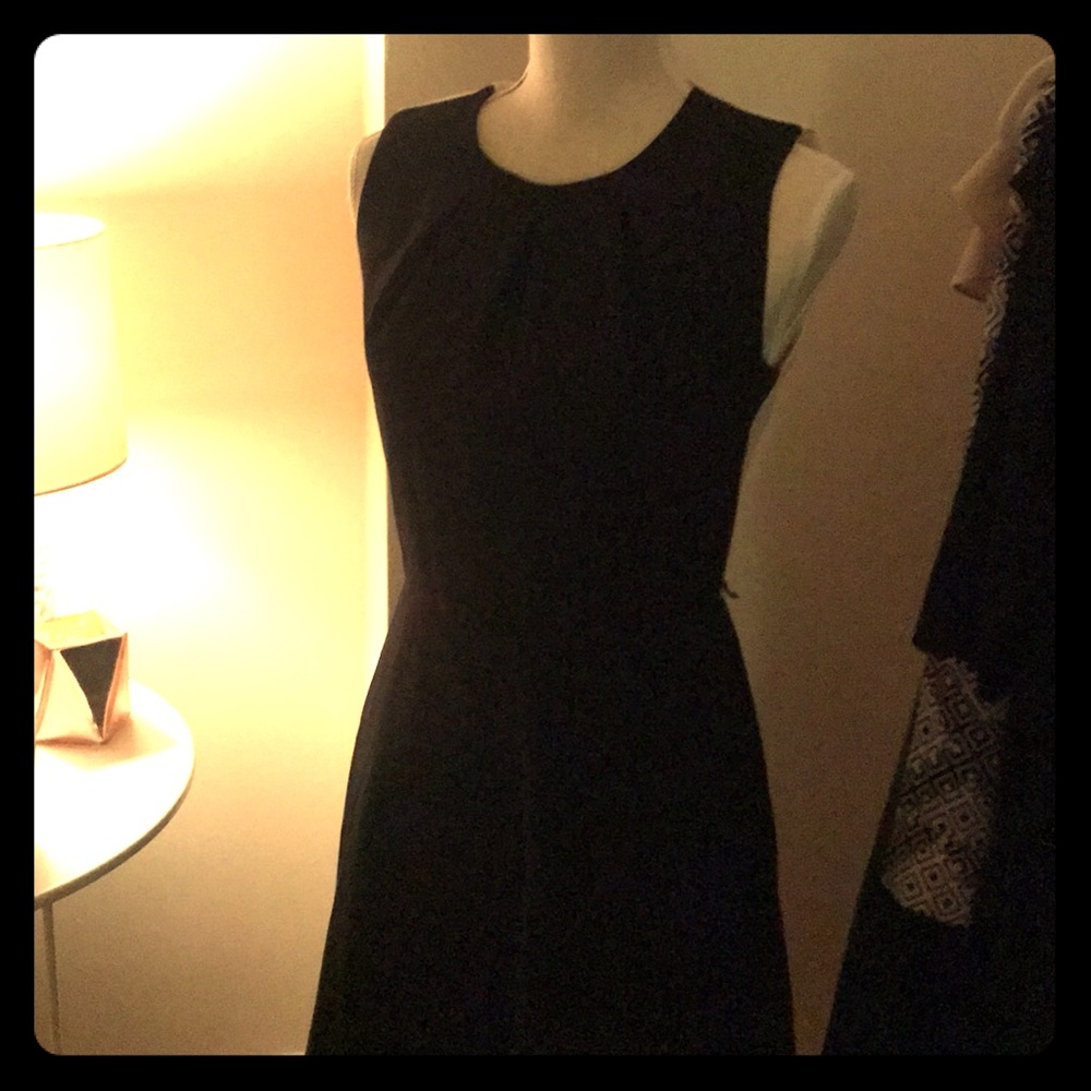 Calvin Klein black and white contrast dress